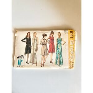 VTG Simplicity 9141 Sewing Pattern Size 14 Women's Dress Uncut